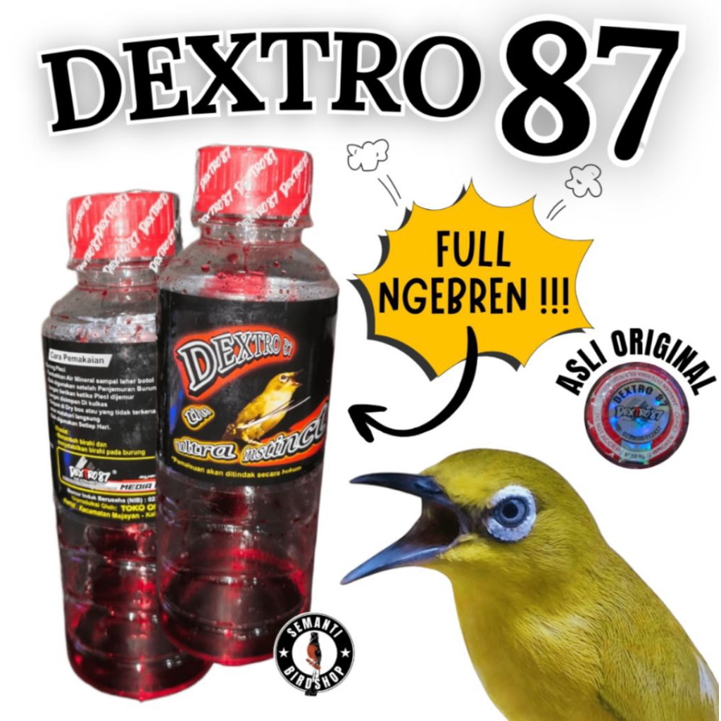 DEXTRO 87 PLECI ORIGINAL VITAMIN PLECI PRODUK OM ACUZ ORIGINAL DEXTRO 87 TUTUP MERAH