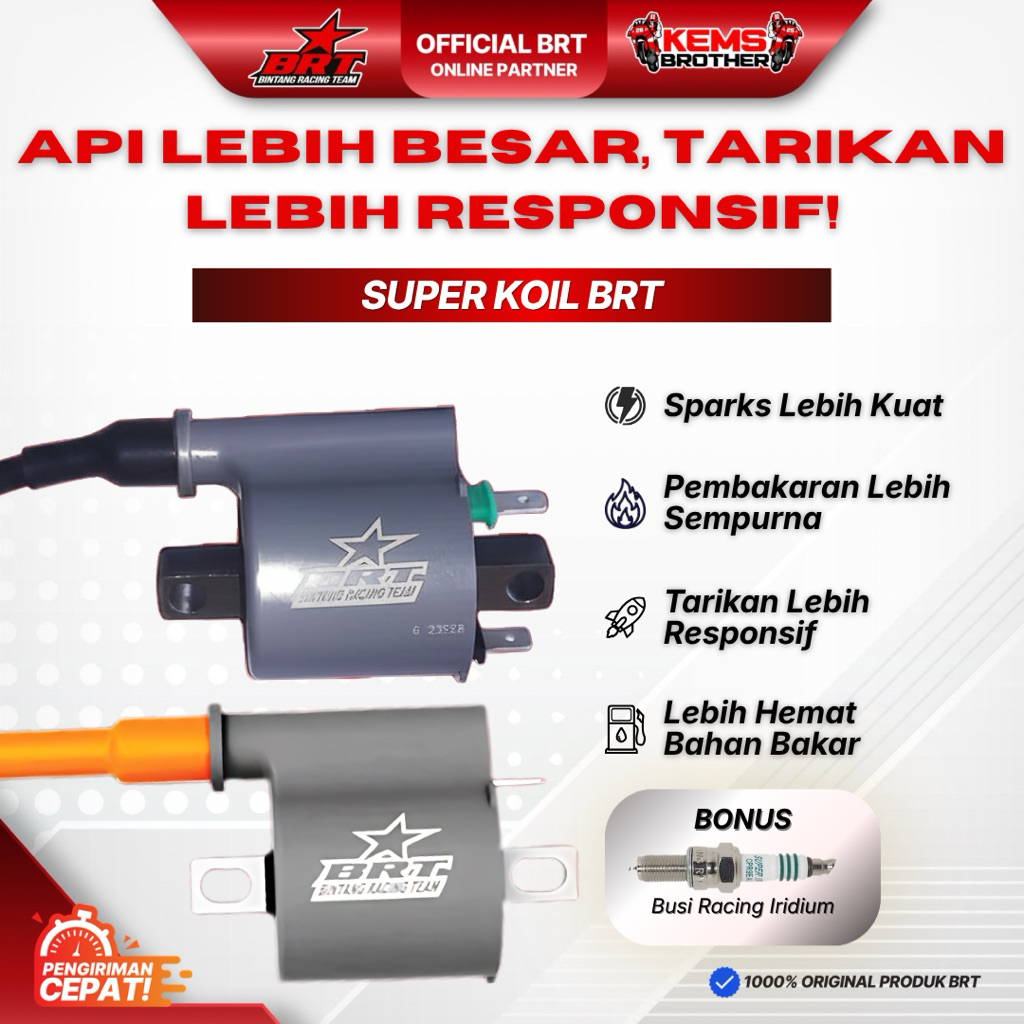 G-Super Koil & GC-Super Koil Original BRT Motor Injeksi & Karburator Universal Gratis Busi Racing Ir