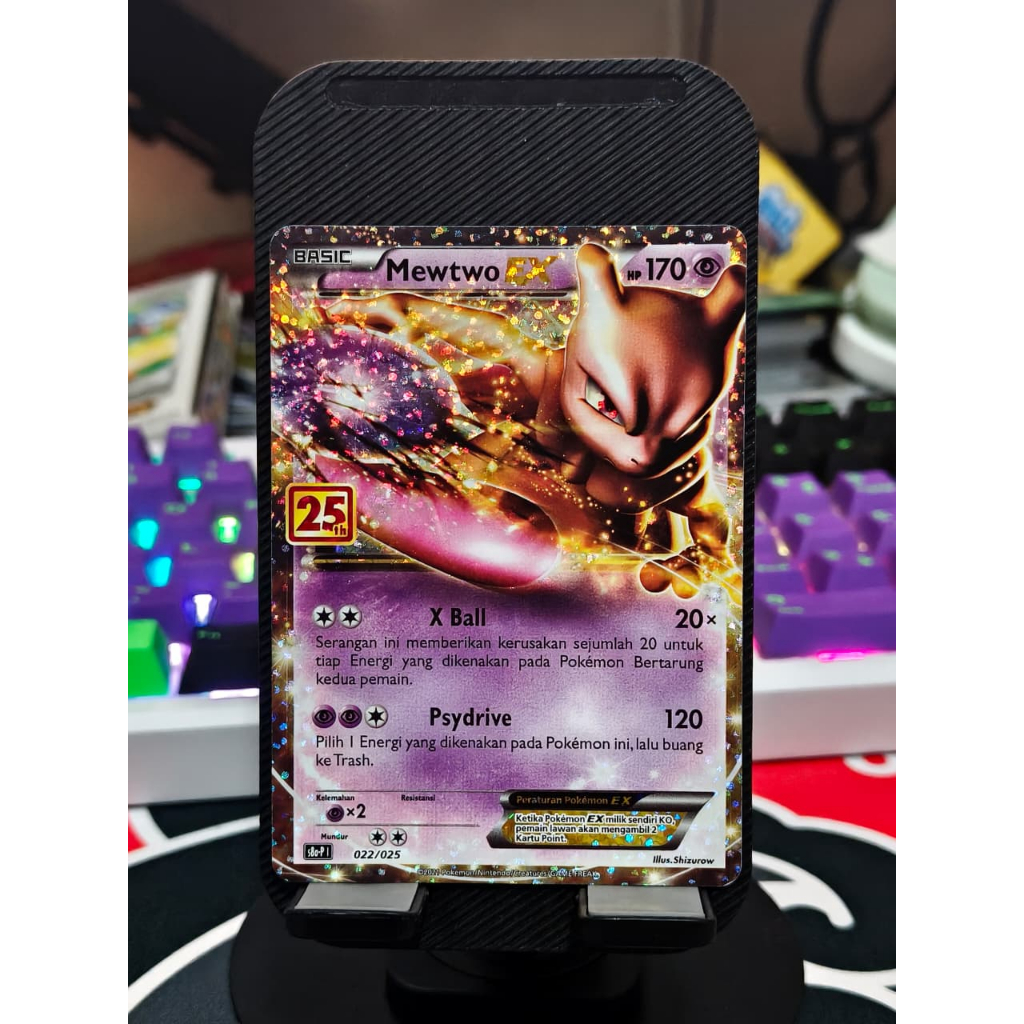 Kartu Pokemon Mewtwo 25th Anniversary