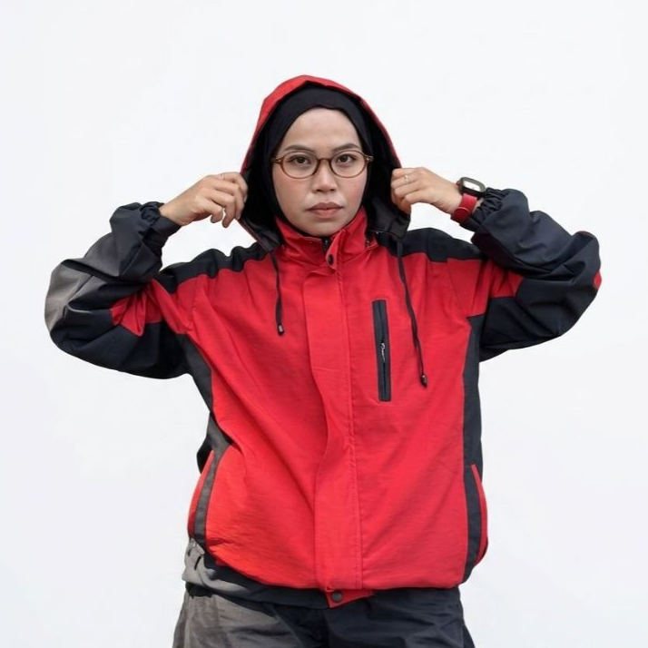 JAKET OUTDOOR TASLAN WATERPROOF PRIA WANITA HIKING ANTI AIR