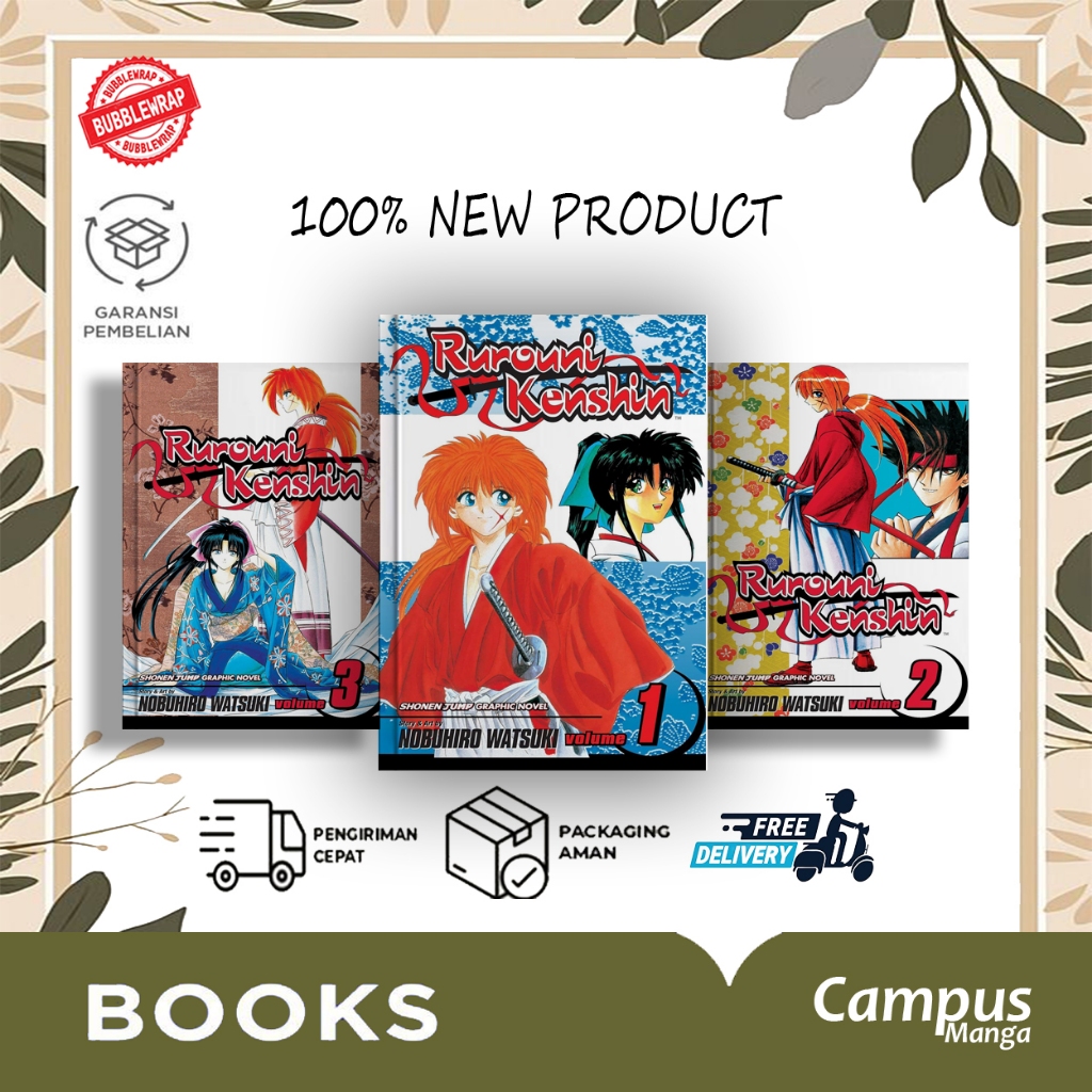 Komik Manga Rurouni Kenshin Vol 1-28  by Nobuhiro Watsuki