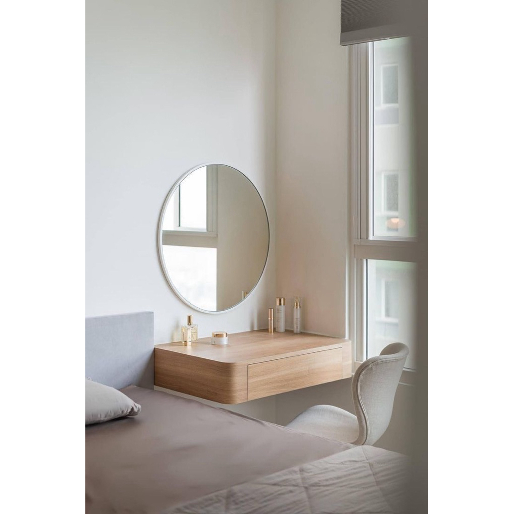 meja rias lengkung minimalis hk77