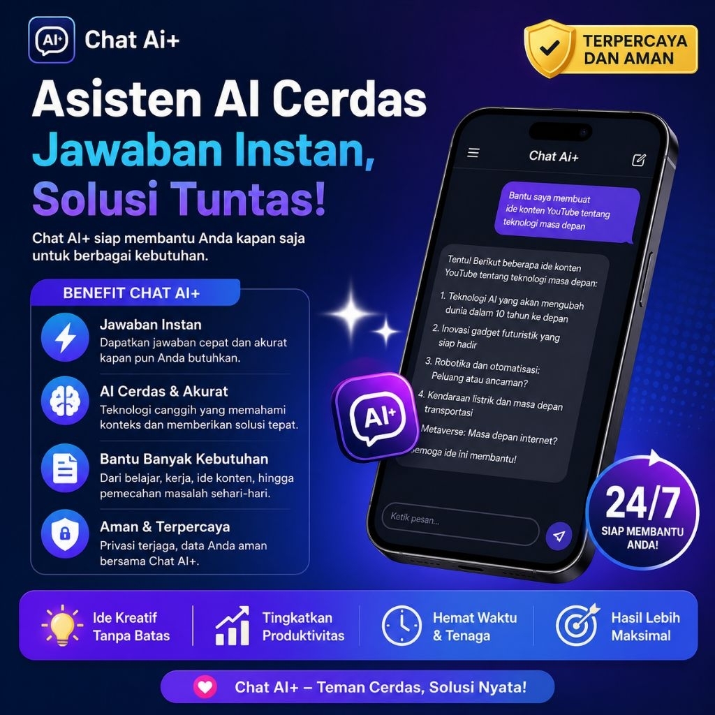 CHAT AI+ PREMIUM PRIVATE BERGARANSI 5.4 TERBARU