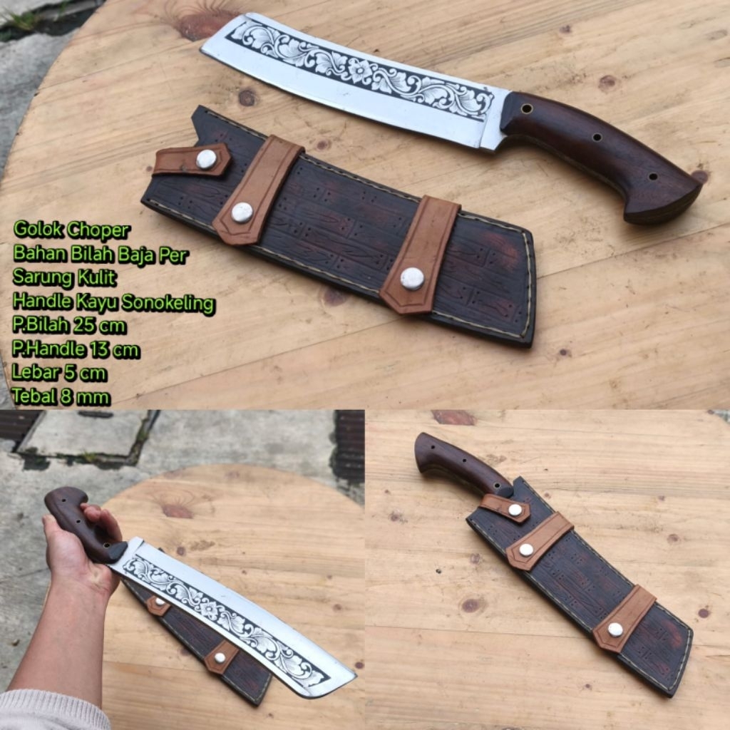 GOLOK CACAH TULANG KERAS CHOPPER FULLTANK BAJA PER