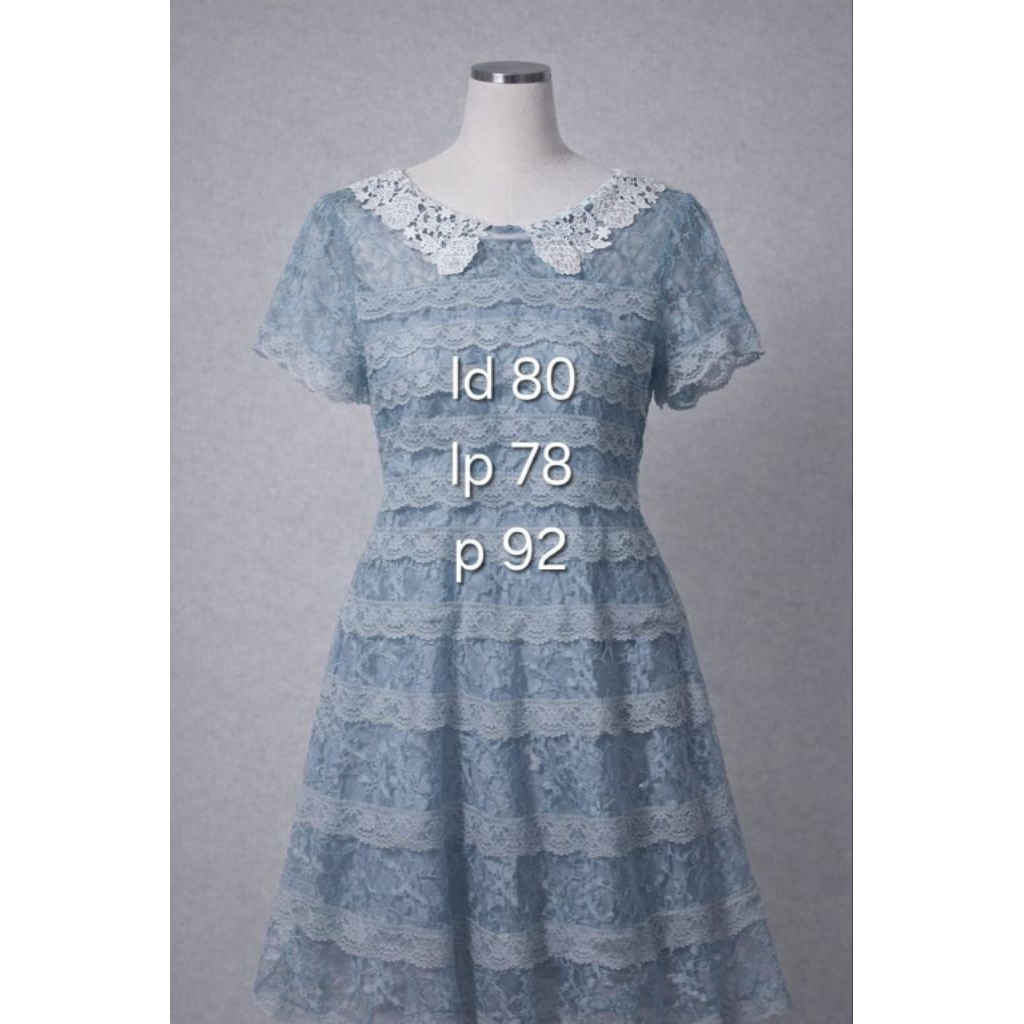 dress brukat tile warna warni lengan pendek