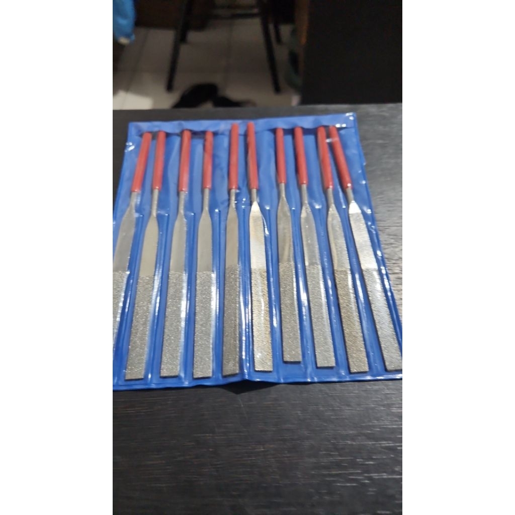 kikir plat 4" 1 set isi 10 pcs/kikir untuk potong gigi
