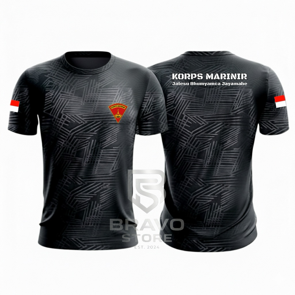 kaos marinir / kaos marinir Bahan Dryfit Embos / baju kaos marinir / kaos jersey marinir premium