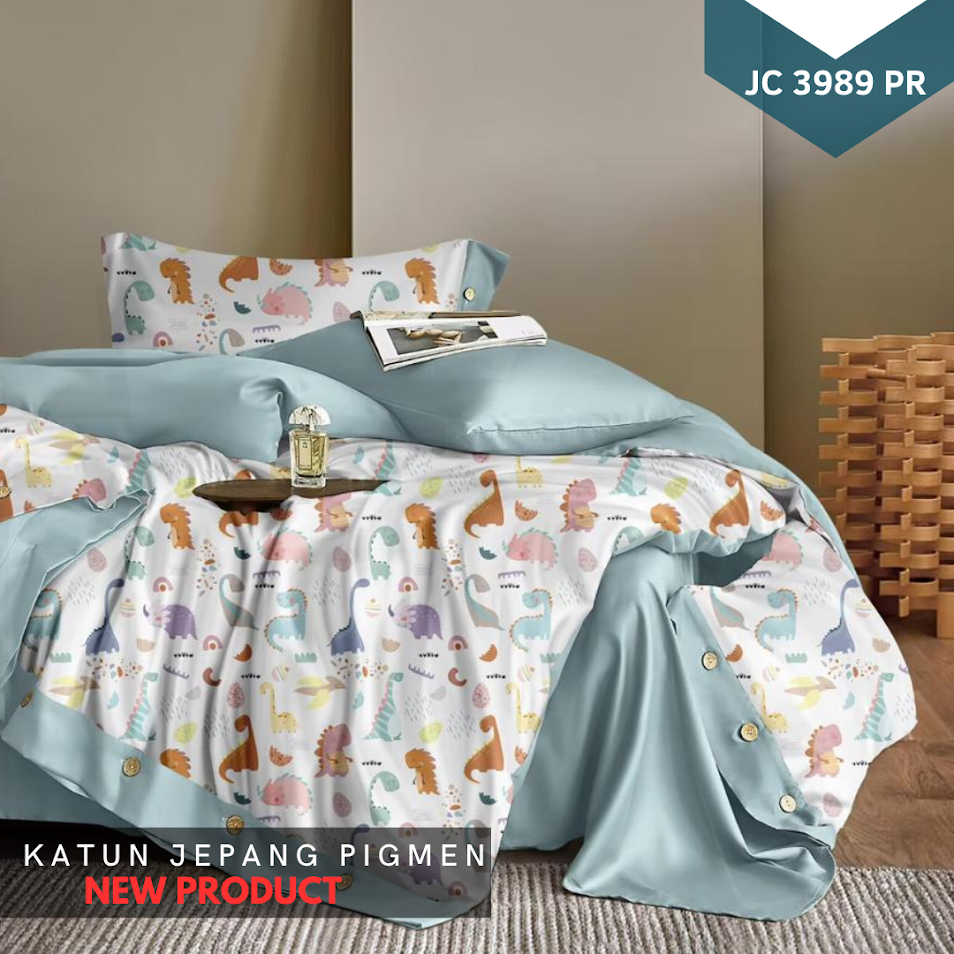 Kain sprei katun jepang "Motif anak / shabby kecil/ dinosaurus"