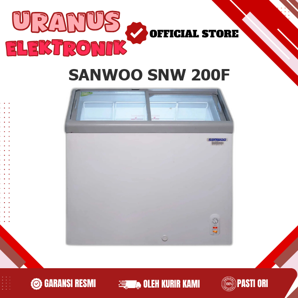 SANWOO SNW 300F FREEZER 55 Kg Sliding Glass 300L 253 Watt SNW 300F 300F