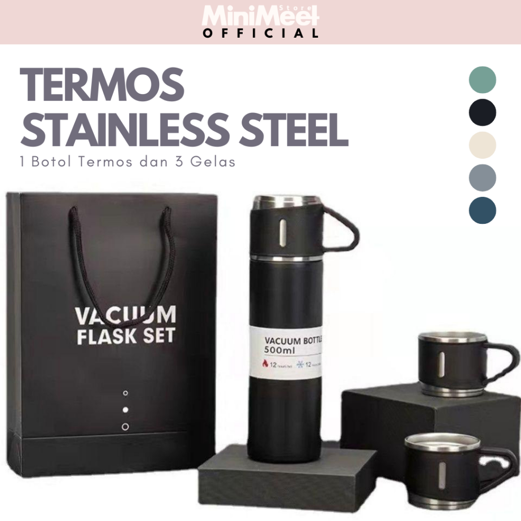 Termos SULTAN SET BOTOL Travel Set Box Kado Termos dan satuan Gelas Cangkir