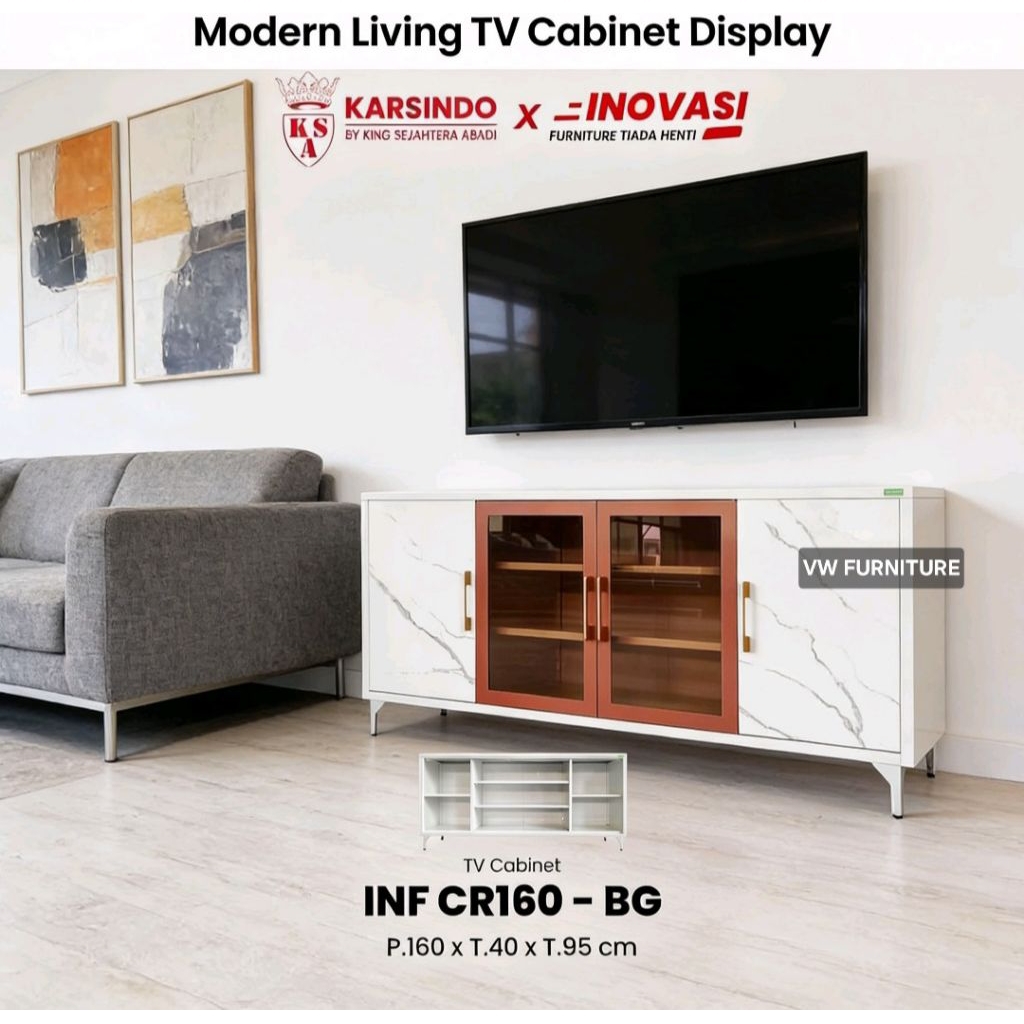 Buffet Tv Besi Import Uk.160cm - Buffet TV Karsindo