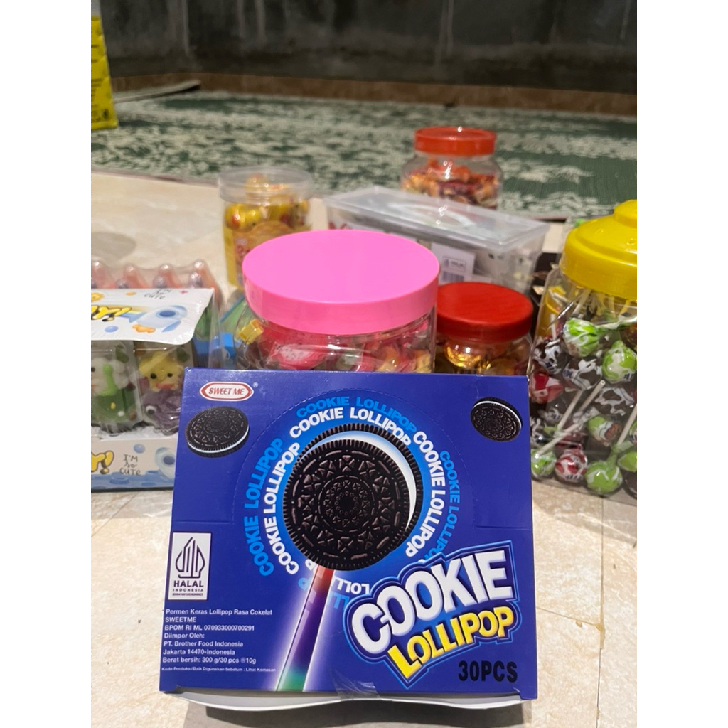 DSM Permen Nyala Viral Lollipop Oreo gagang menyala 1box isi 30 pcs cocok semua usia