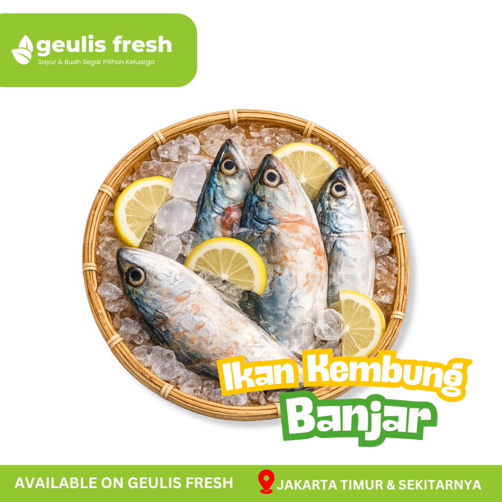 Ikan Kembung Banjar 1kg Fresh & Frozen | Ikan Segar Jakarta Timur Geulis Fresh