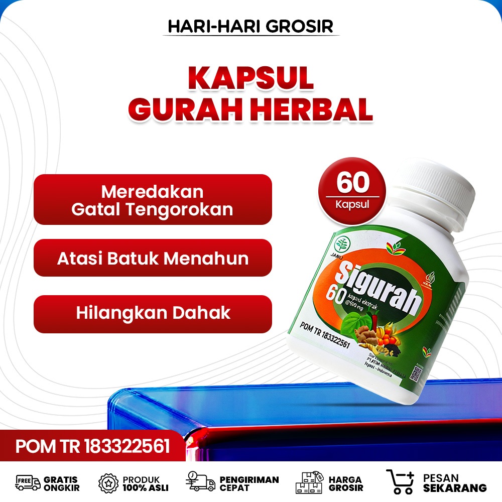 KAPSUL GURAH HERBAL Kapsul Gurah Plus Obat Herbal Suara Merdu Obat Flu Batuk Dan Sesak Nafas Asma