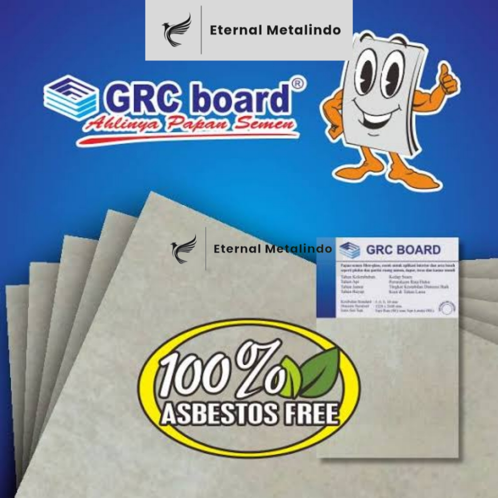 GRC Board 20 mm Papan Merk GRC ASLI 20mm Abu abu