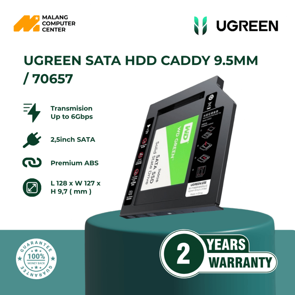 UGREEN SATA HDD CADDY 9.5MM / 70657