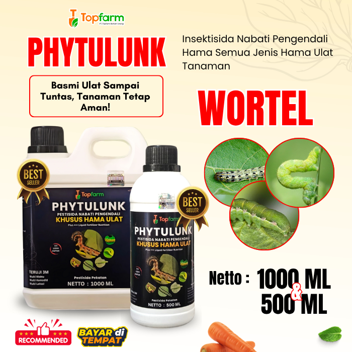 Pestisida Hama Ulat Wortel / Obat Hama Ulat Tanaman Wortel / Obat Ulat Topfarm / Pestisida Pembasmi 