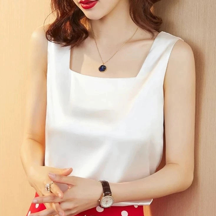 Ara Tanktop Kamisol Wanita | Inner Tanktop Wanita Satin Silk
