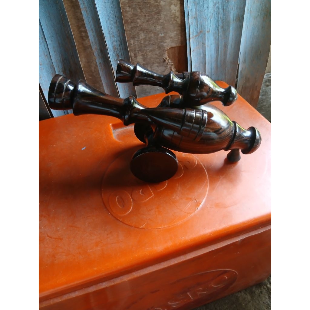 Meriam jadul dari kayu 155rb antik vintage lawas kuno  display dianggap mati