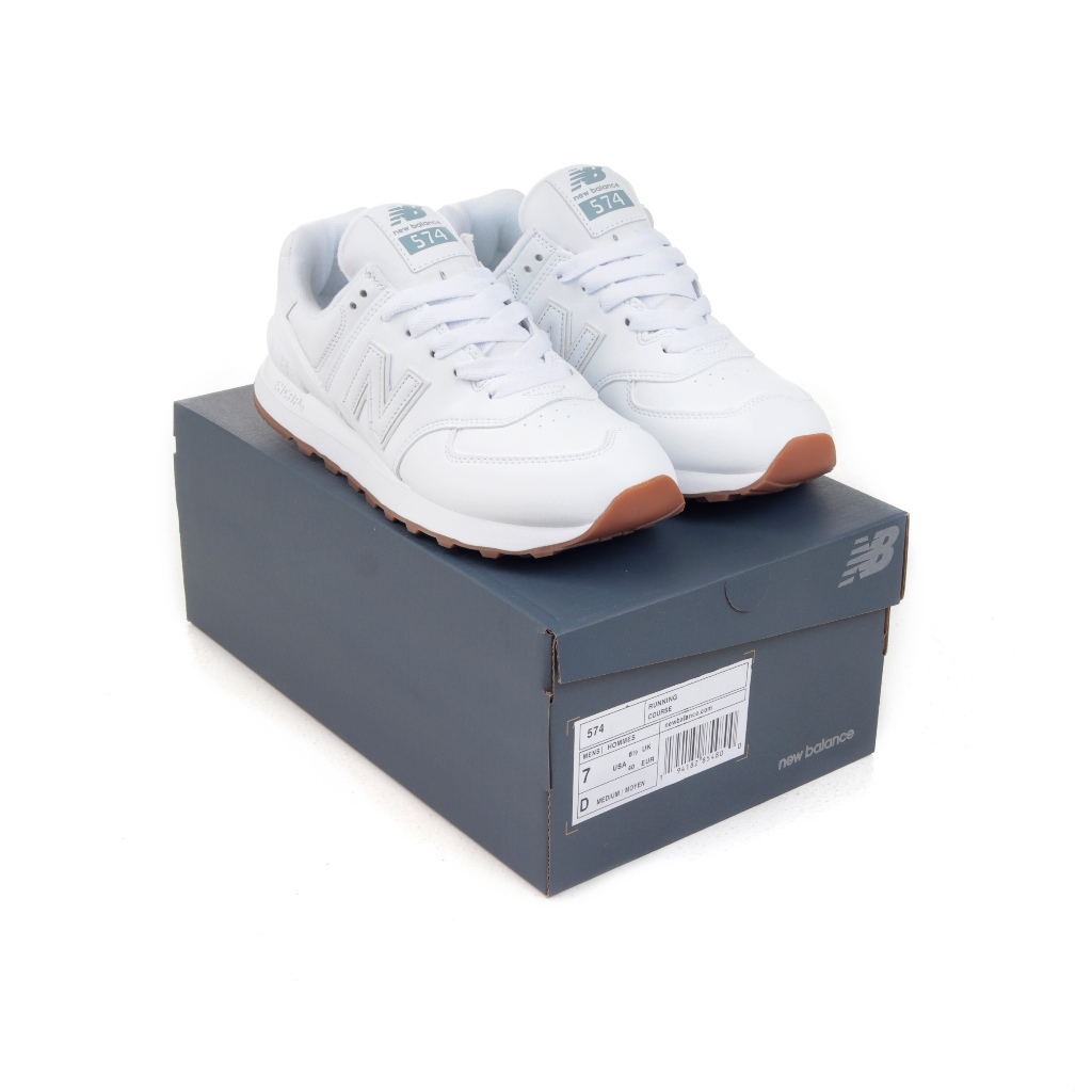 (FTBX) Sepatu Sneakers New Balance ML574BAA Leather White Gum - 574