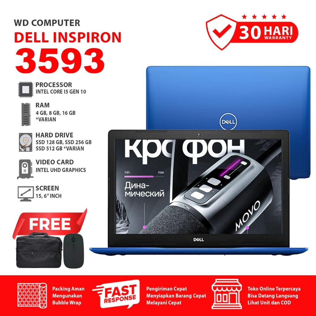 [Exclusive WD.COMPUTER] Dell Inspiron 3593 Blue Edition I Core I5 Gen 10 I Ram 32 Gb Ssd NVME 2 TB