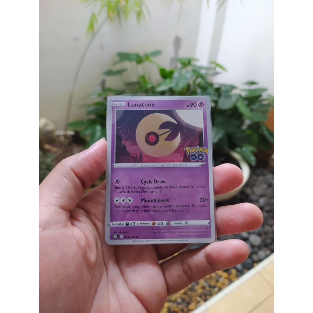 Kartu Pokemon TCG Indonesia Lunatone Pokemon GO