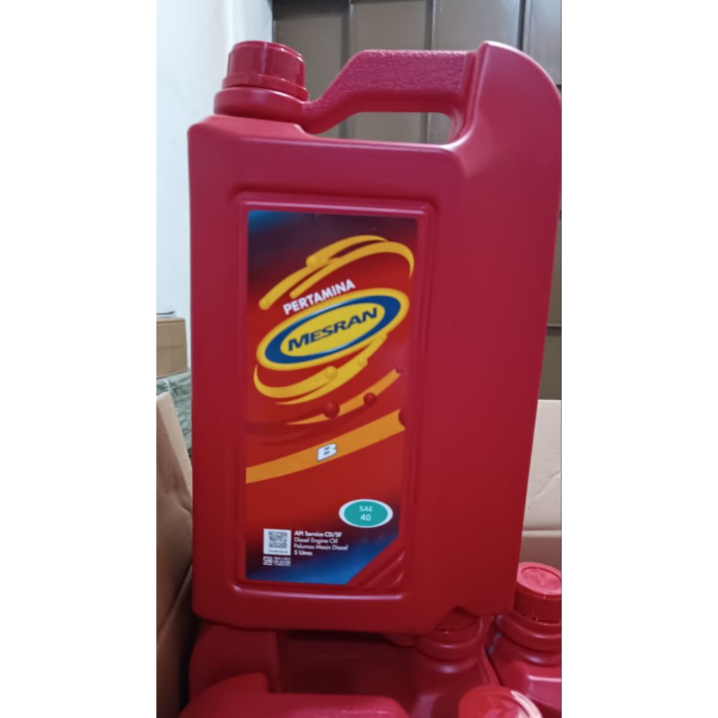 Oli Pertamina MESRAN B40 SAE40 diesel isi 5 liter