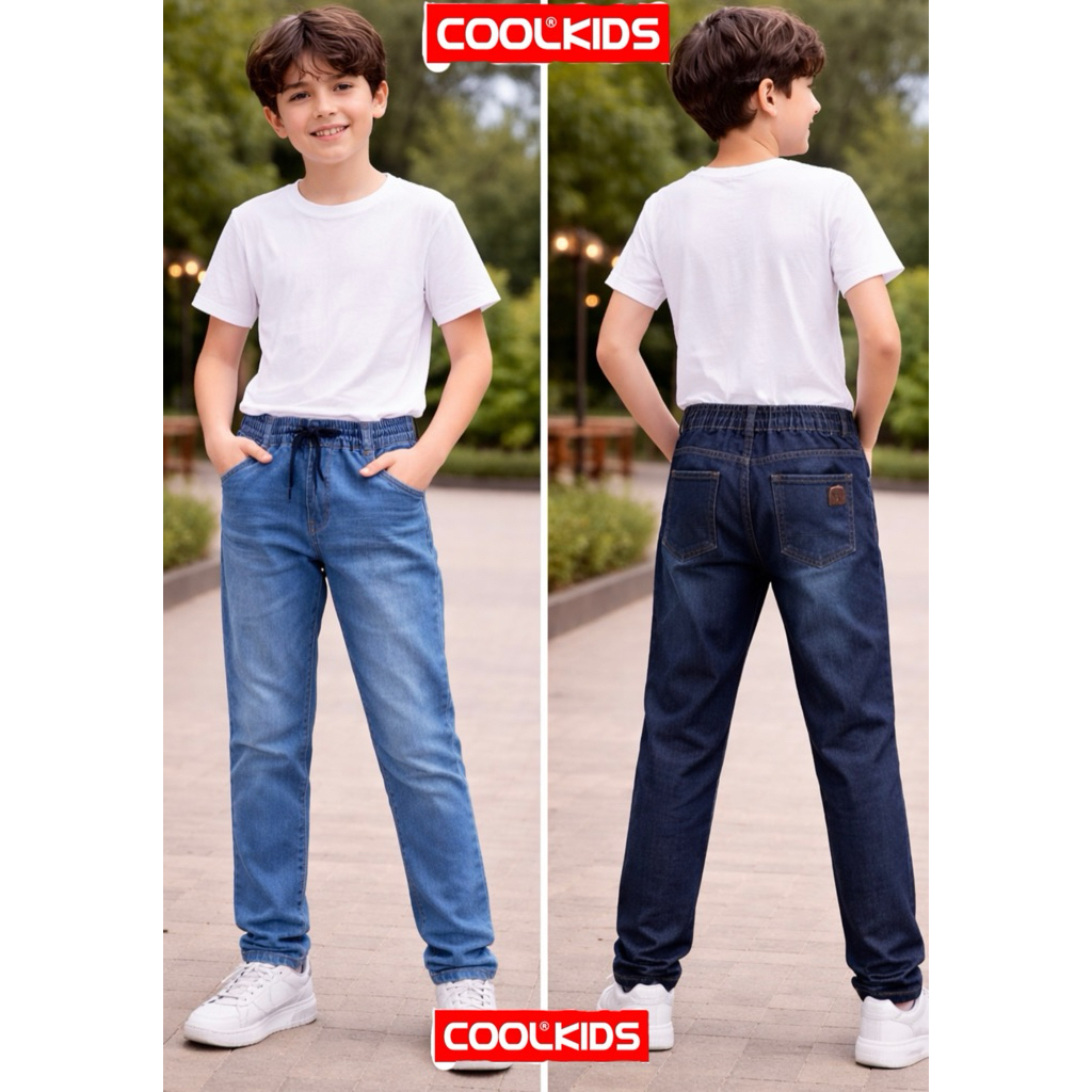 CELANA JEANS ANAK PINGGANG KARET COOLKIDS/CELANA ANAK JEANS 5-14