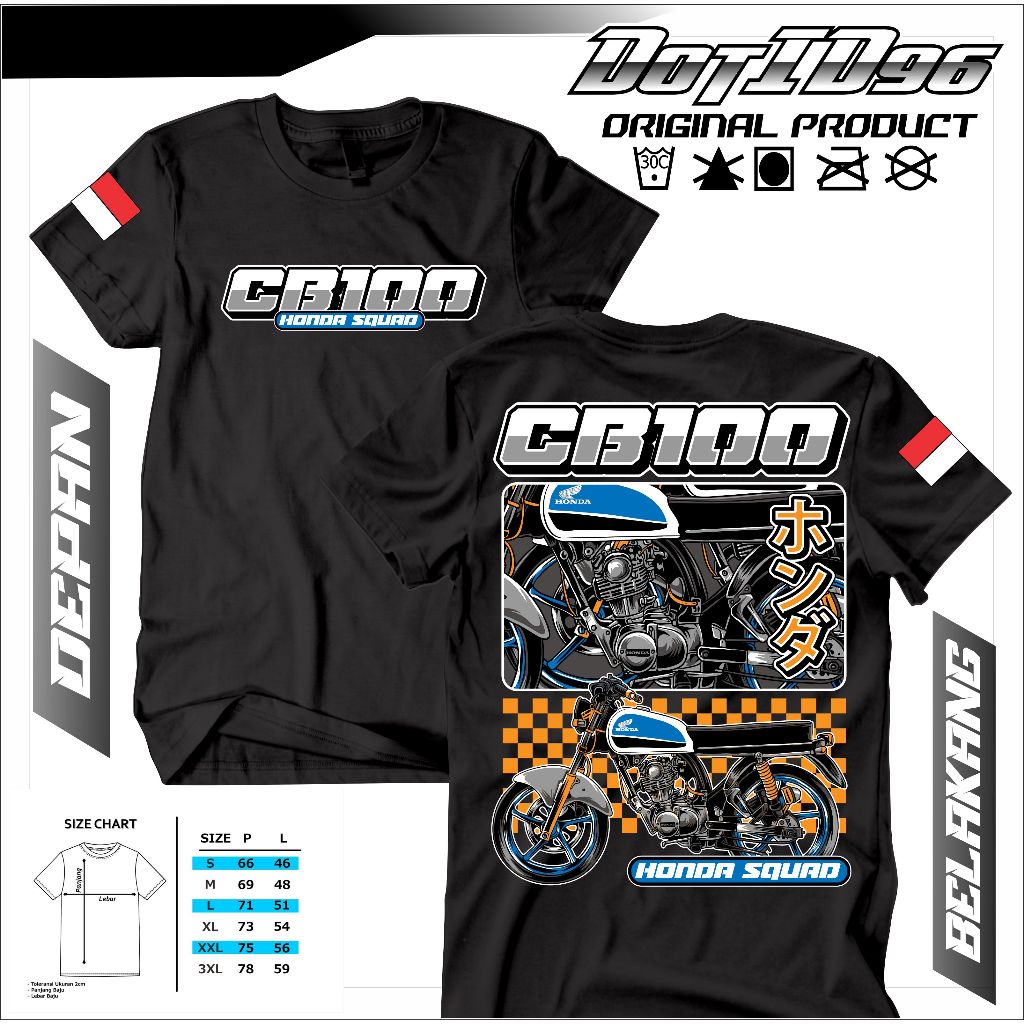 KAOS SABLON DTF HONDA CB 100 CLASIK MODIFIKASI HEREK