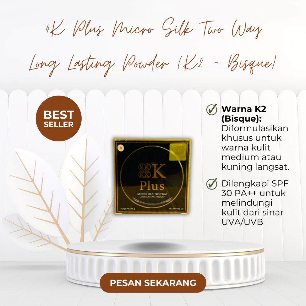 4K PLUS POWDER Micro Silk Two Way Long Lasting  SPF 30 PA++ Vitamin E