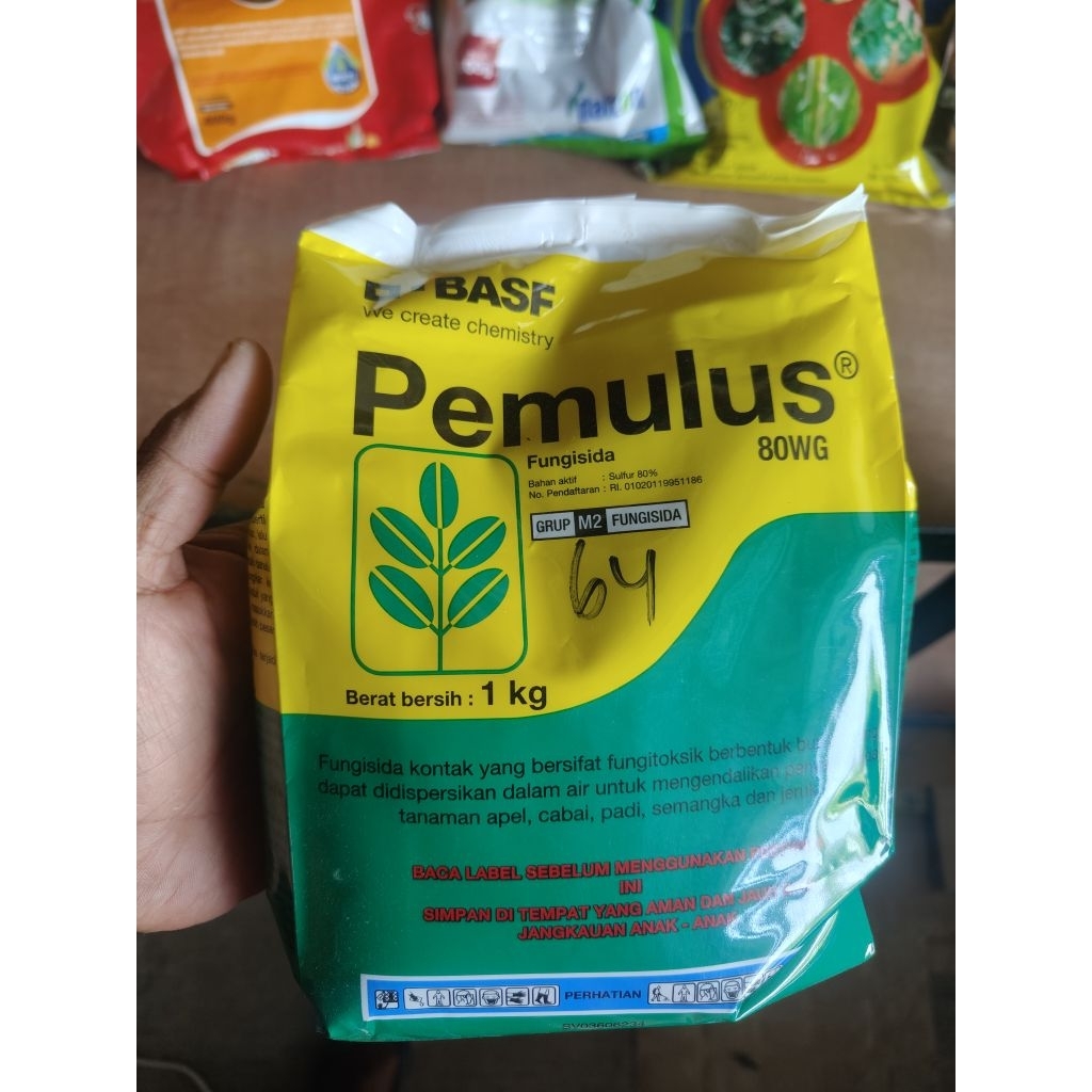 Fungisida Pemulus 80 WG 1 Kg - Kontrol Jamur & Tungau, Fungistatik, Bahan Aktif Belerang