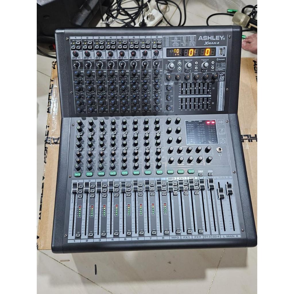 MIXER AUDIO ASHLEY XMAN8 XMAN 8 DOUBLE EFFECT MODEL BARU