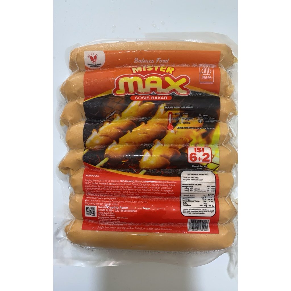 Mister Max Sosis Bakar- Sosis Jumbo isi 8