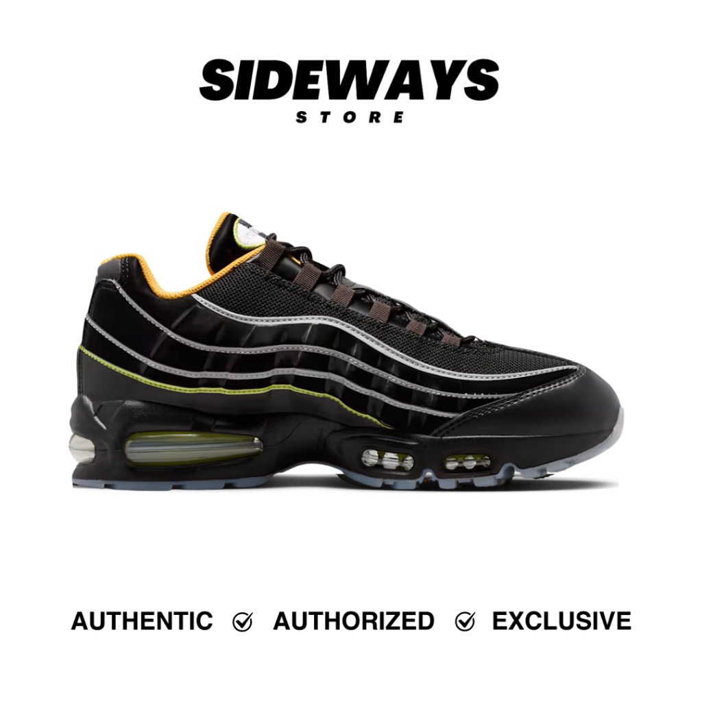 Nike Air Max 95 Big Bubble Black Gold Leaf Pear White - 100% Original Guarantee