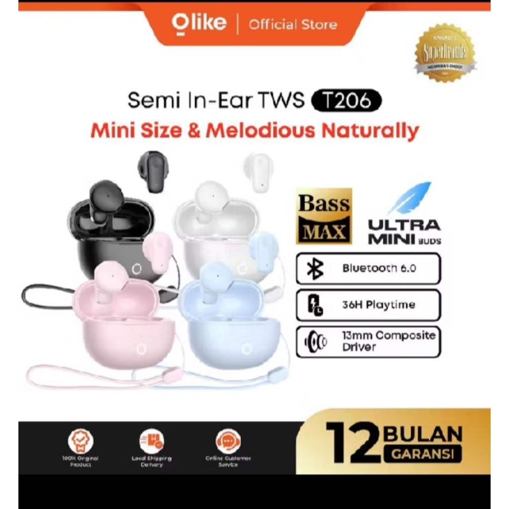 Handsfree Bluetooth TWS Olike T206