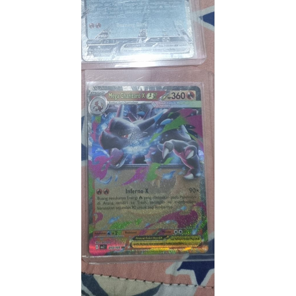 Mega Charizard X EX RR - Kobaran Biru