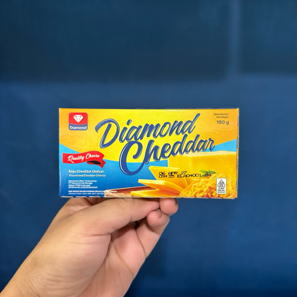Diamond Cheddar Keju Cheddar Olahan 180gr