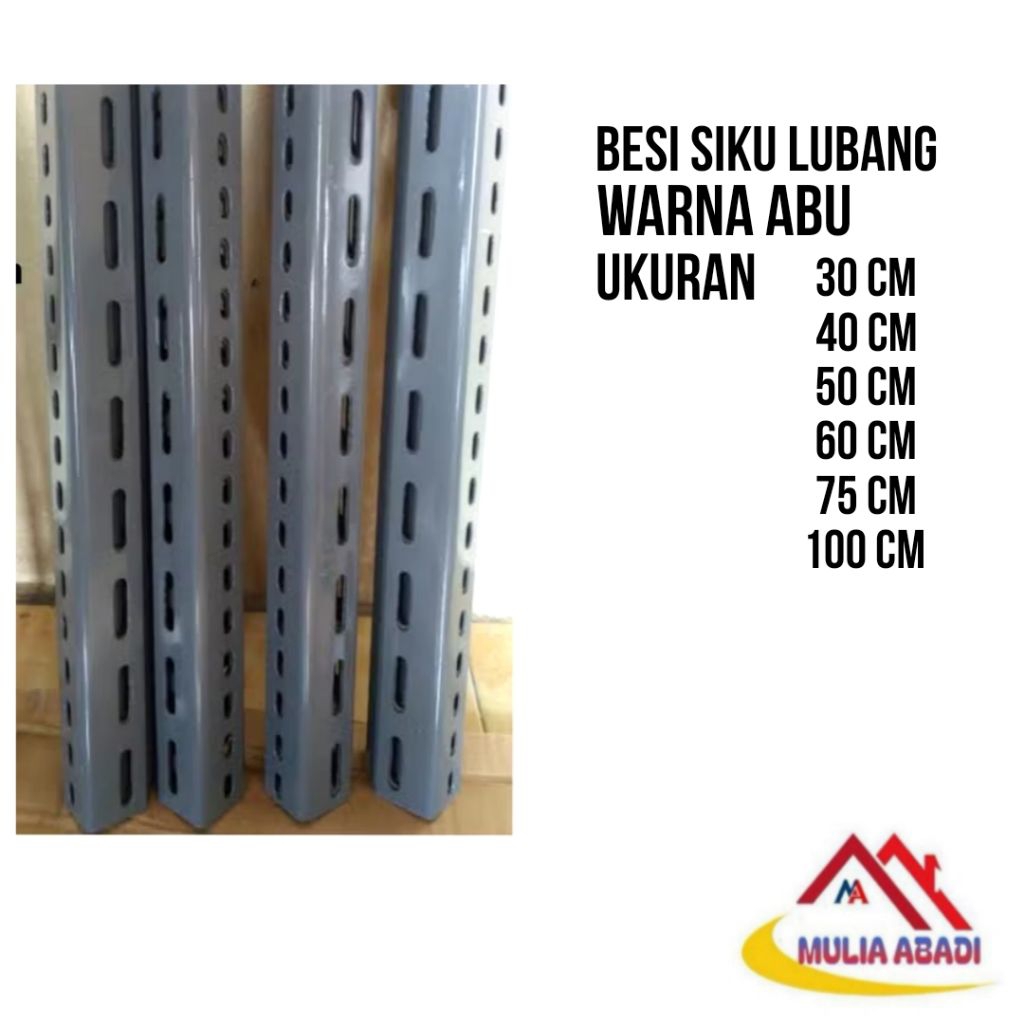 besi siku lubang/rak siku lubang ukuran 30cm,40cm,50cm,60cm,75cm,,100cm,120cm