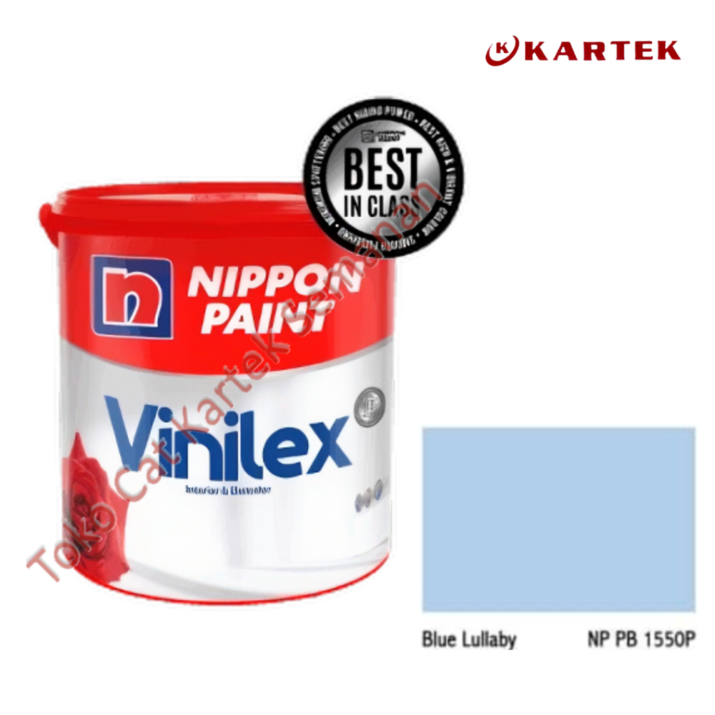 Nippon Paint Vinilex BLUE LULLABY NP PB 1550P Cat Tembok Interior Eksterior Biru Muda 1kg 5kg