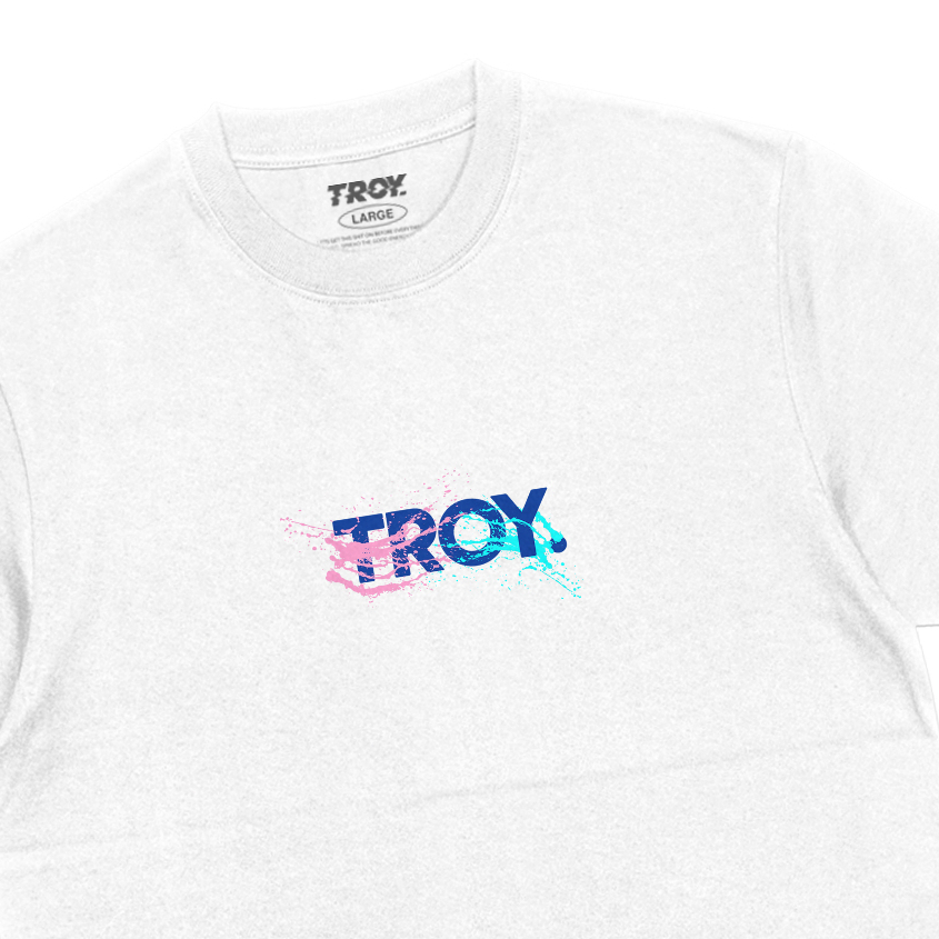 Troy Company Kaos Pria Lengan Pendek Putih - Blast Gum Tshirt White MTD 1508