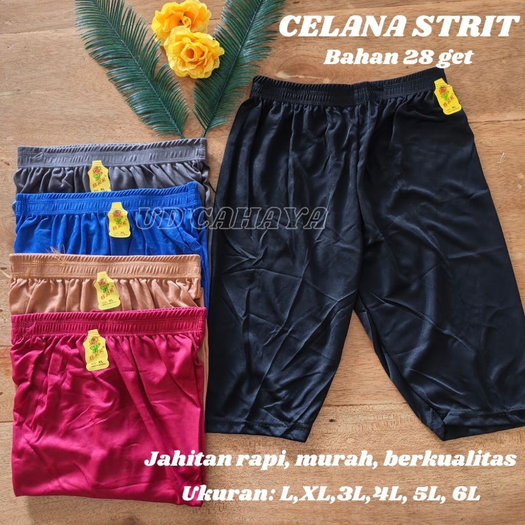 Celana Strit Wanita ¾ beragam warna (Pendek )