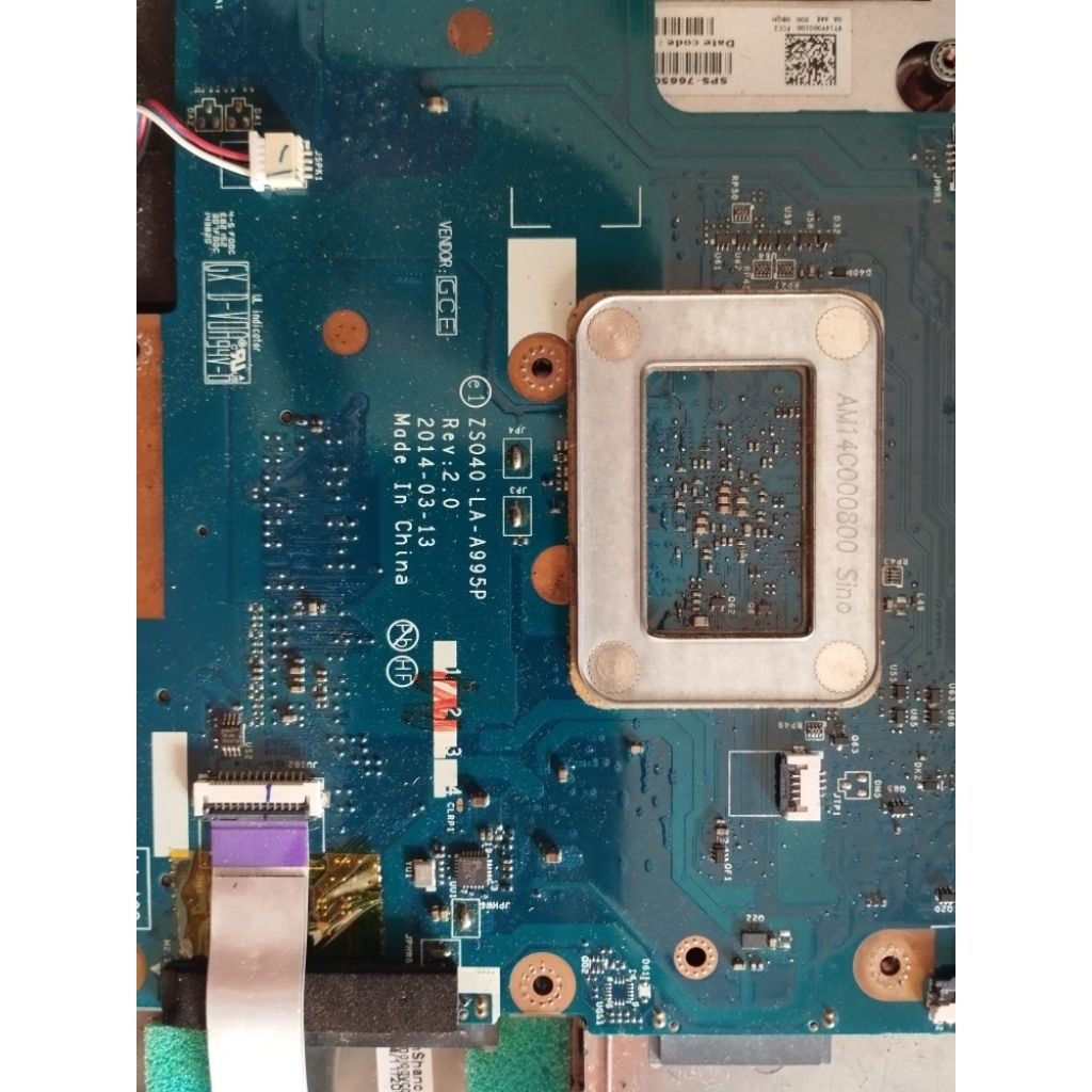 Mobo Mainboard HP 14-r203TU kode ZSO40 LA-A995P
