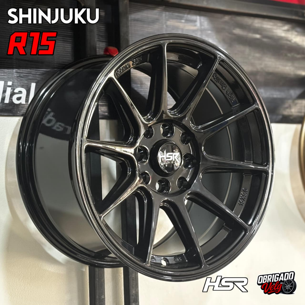 Velg R15 Celong untuk Brio Yaris Sigra Avanza Xenia Swift ring 15 HSR SHINJUKU Black
