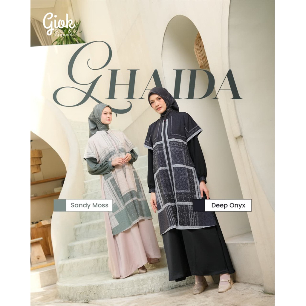 Ghaida Dress by Giok Scarf - Dress Terbaru Giok Printing Lucu