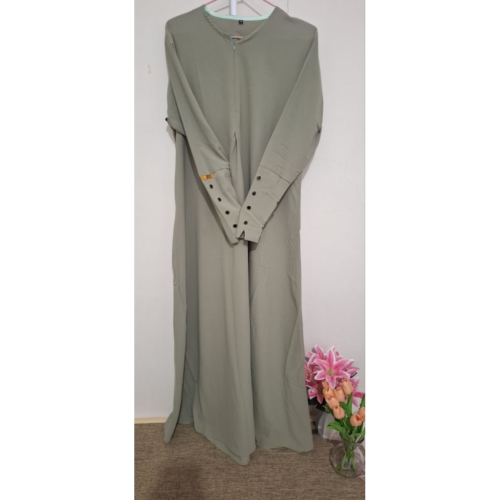 abaya auliyaa hijab warna sage size M