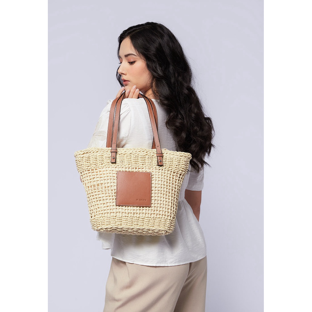 Et cetera Rattan Tote Bag Tas Bali Anyaman Preloved like new