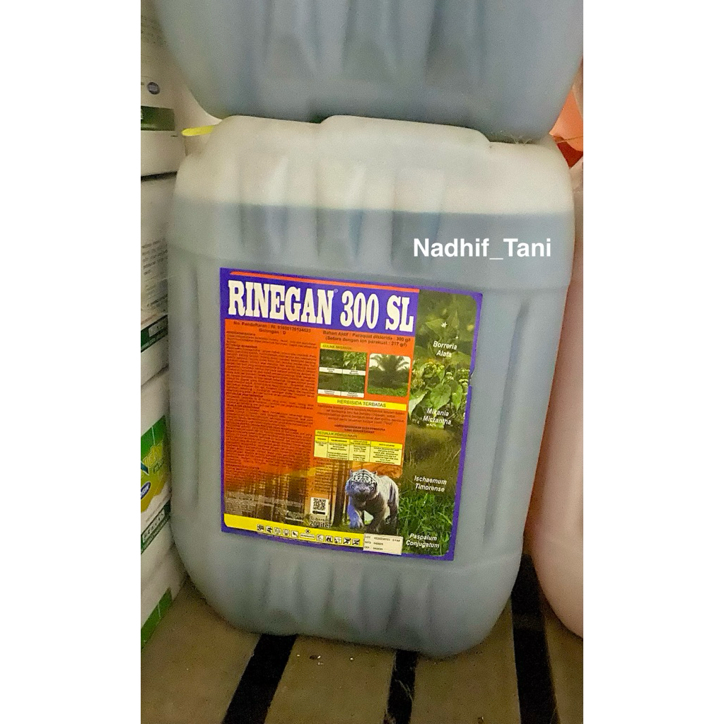 HERBISIDA KONTAK RINEGAN 300SL KEMASAN 20-LITER SEGEL ORI KEMASAN PABRIK