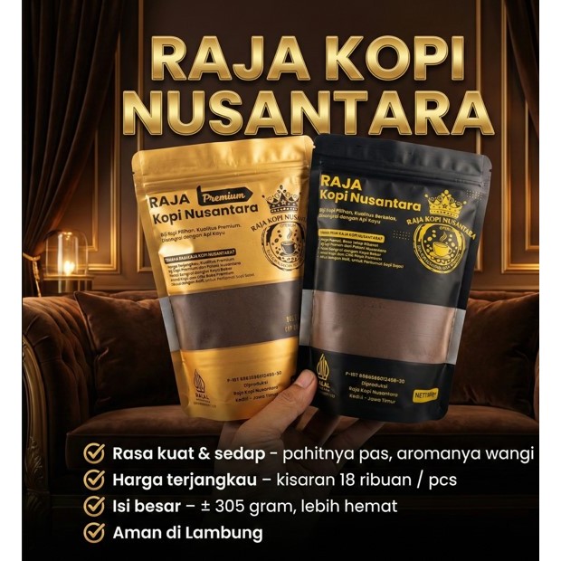 KOPI BUBUK HITAM MURAH / BUBUK KOPI HITAM HALAL / KOPI ROBUSTA NUSANTARA