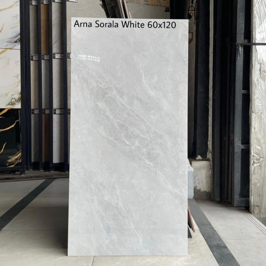 Granit lantai ukuran 60x120 motif series marmer solara white