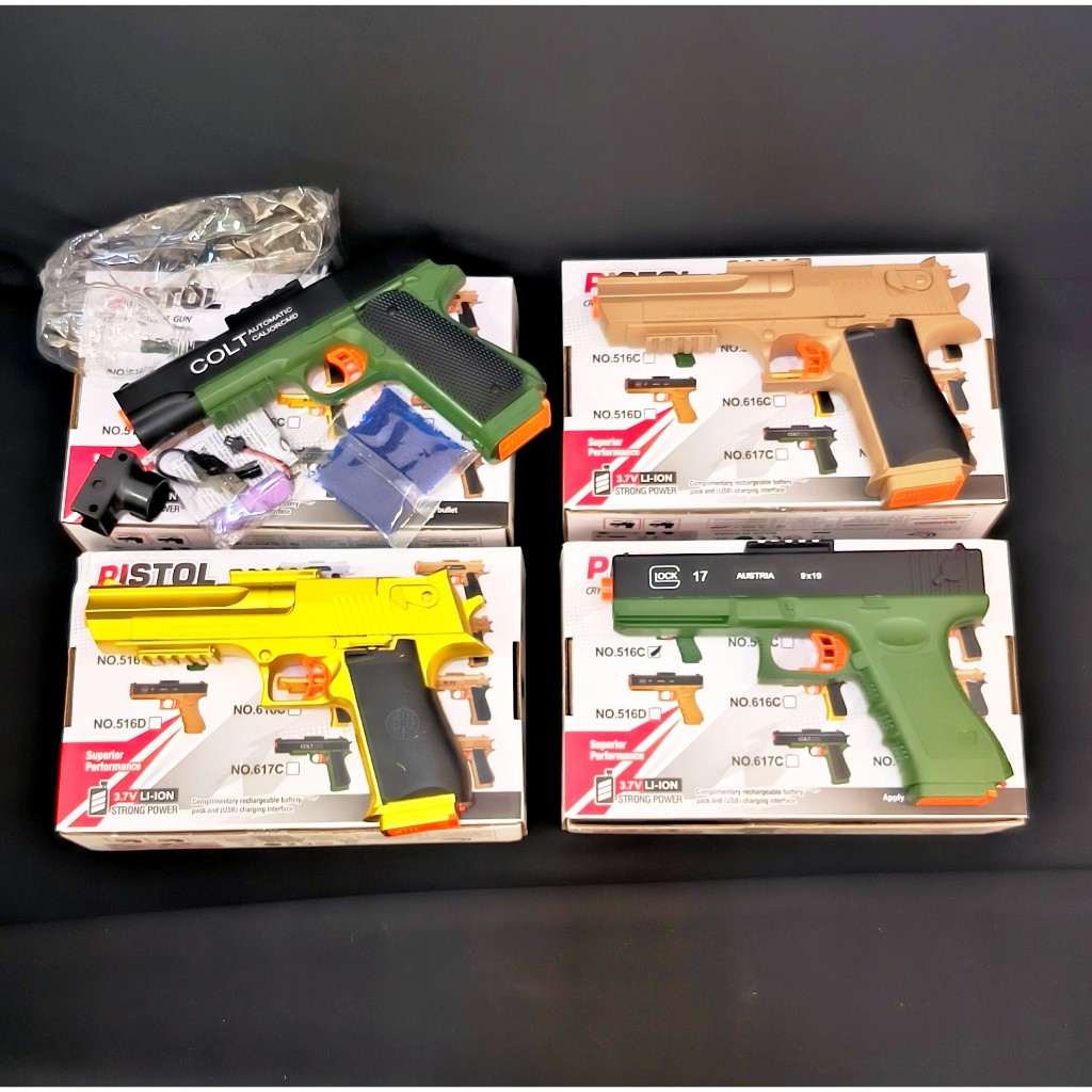 mainan tembakan WGB water gel blaster kualitas bagus 617C 518D 518C 516C pistol mainan peluru gel